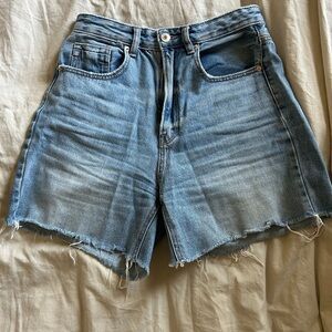 High waisted jean shorts